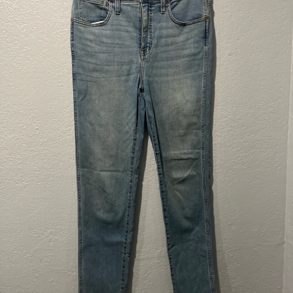 Madewell High Rise Stovepipe Denim Blue Jeans Stretch Womens US 29T